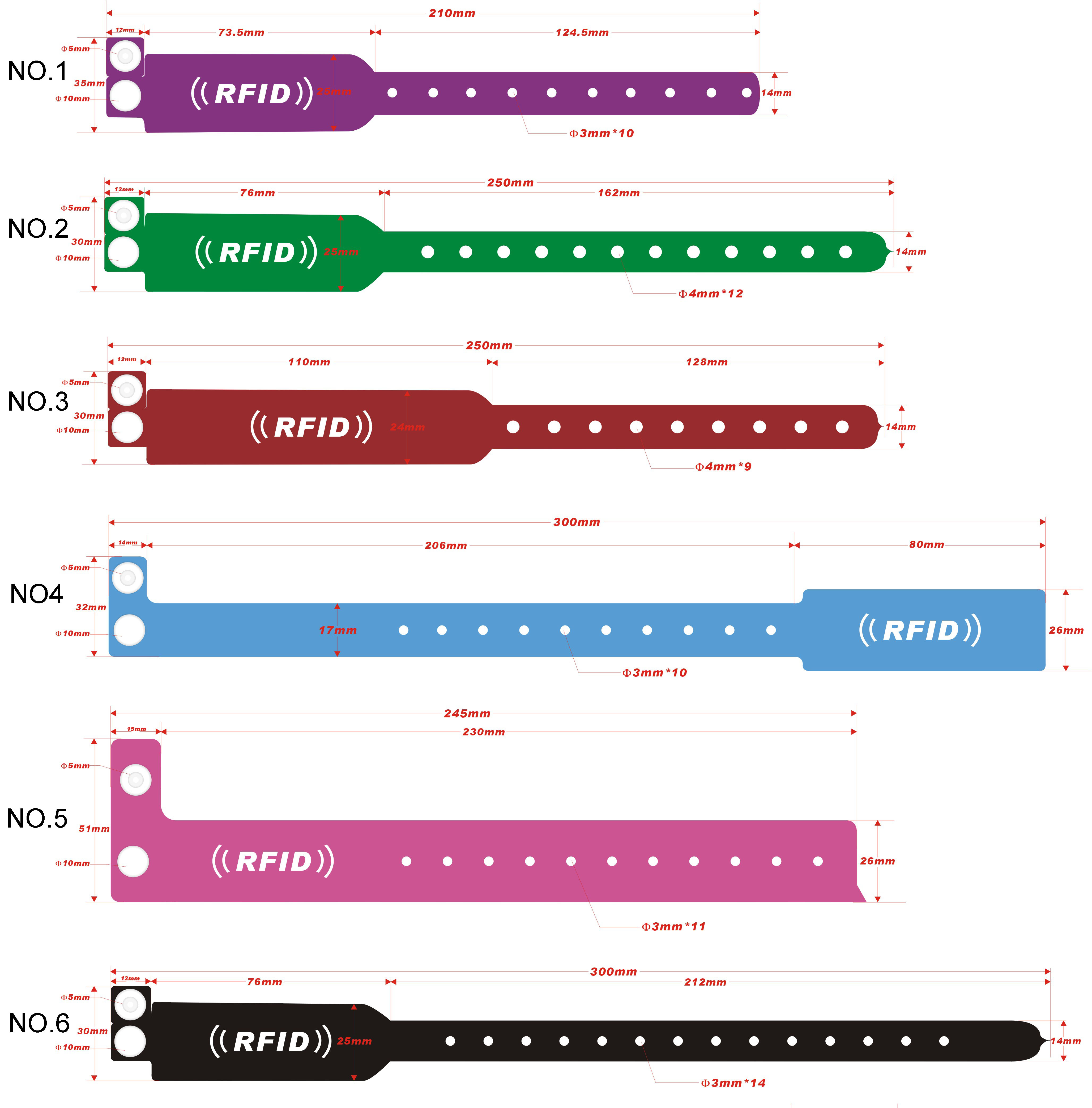 Single-use RFID Paper Bracelets, ID wristband for event 